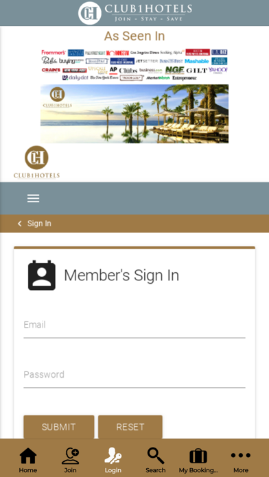 Club 1 Hotels Screenshot