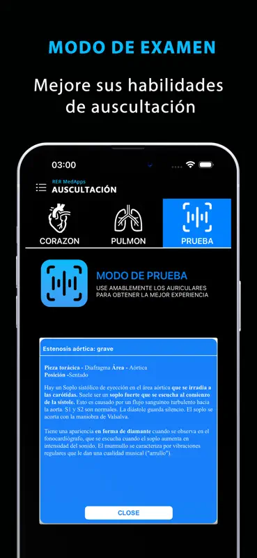 Auscultación: Ruidos Cardíacos screenshot 5 of 5
