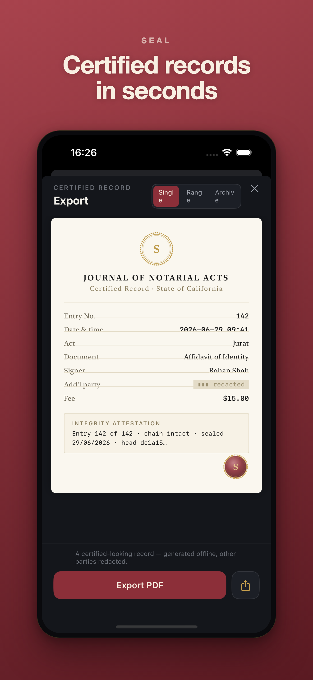 Seal: Notary Journal screenshot 5