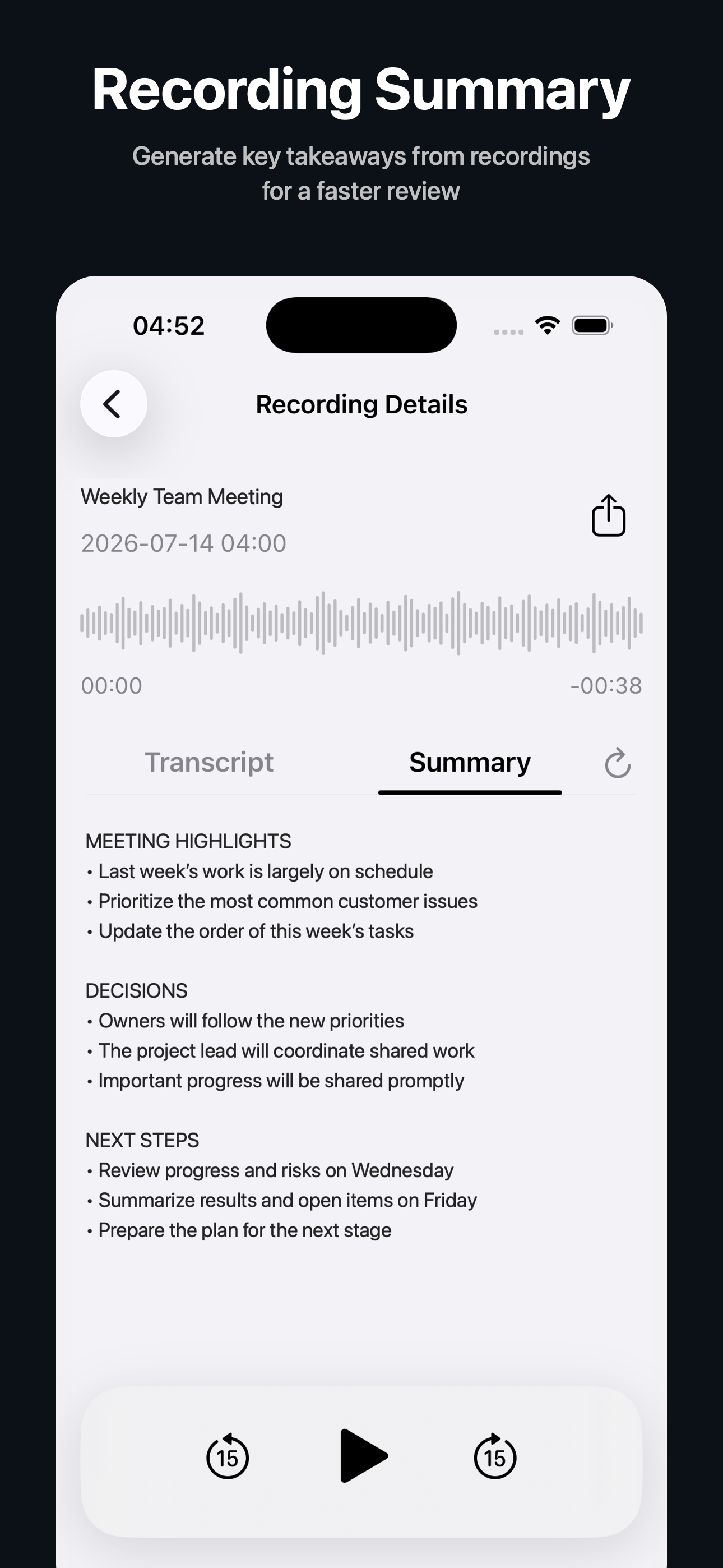 Recorder - AI Voice Memos screenshot 3