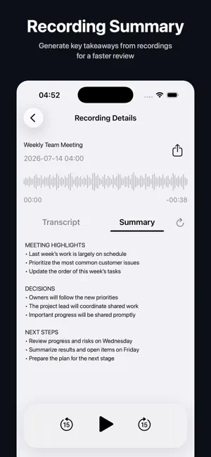 Recorder - AI Voice Memos screenshot 3