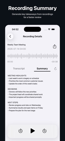 Recorder - AI Voice Memos Screenshot 3 of 3