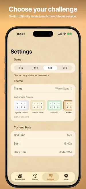 Schulte Grid - Printable screenshot 3