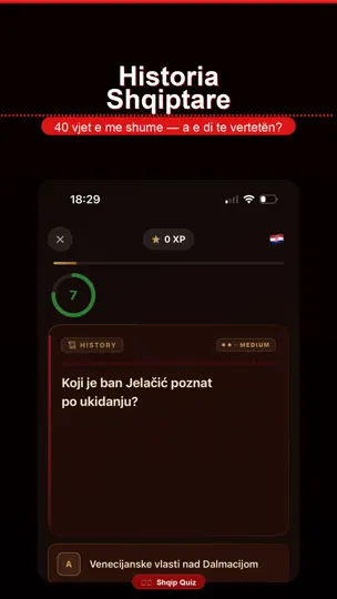 Captura de pantalla de Shqip Quiz en iPhone 2