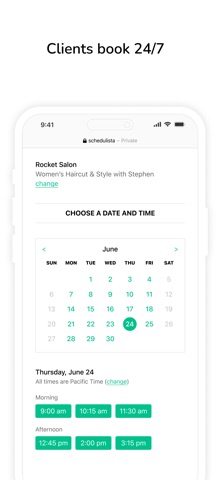 Schedulista: Online Scheduling iPhone screenshot