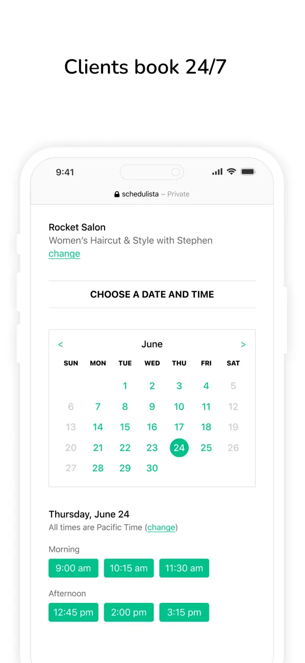 Screenshot #2 pour Schedulista: Online Scheduling