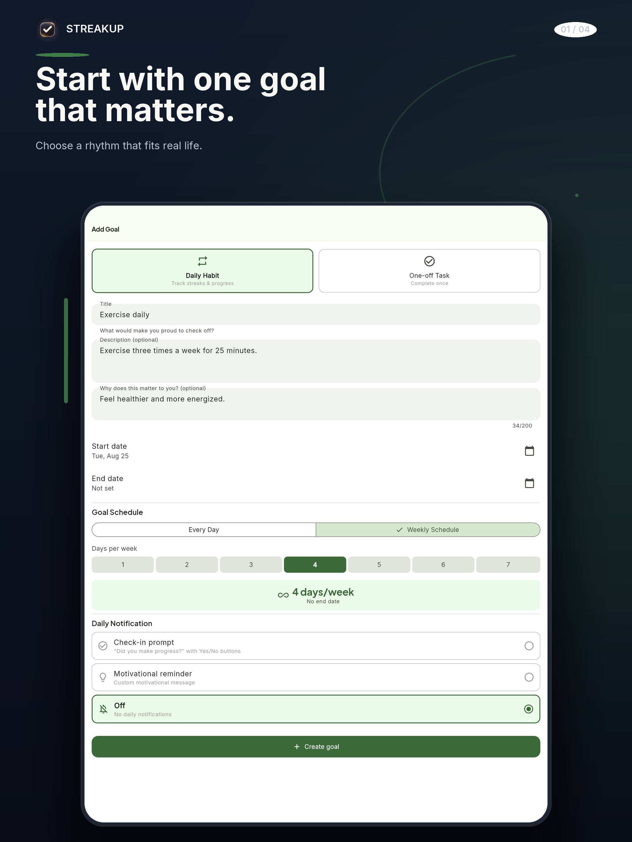 StreakUp Habit Tracker & Goals screenshot 9