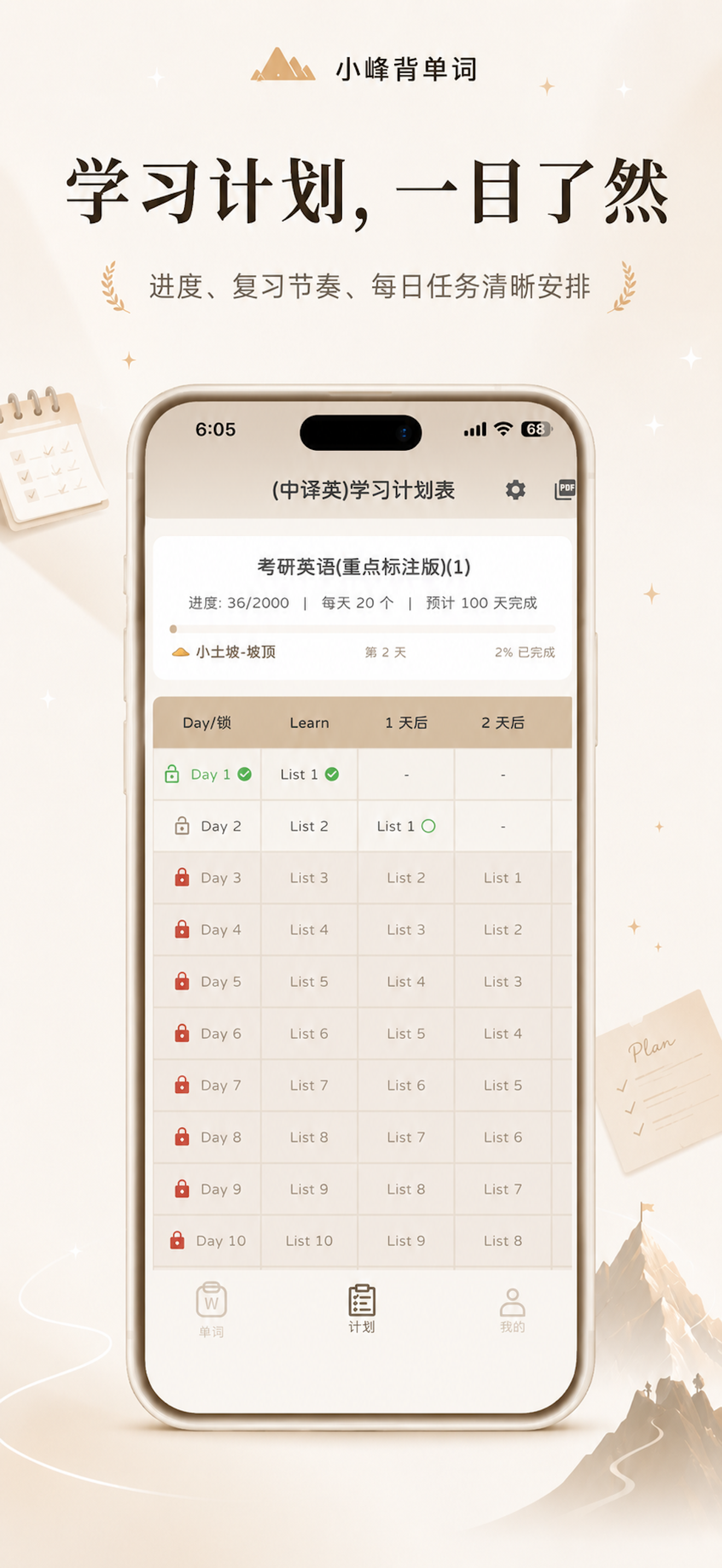 小峰背单词 - 让背单词变得有趣、简单 四六级 雅思 托福 screenshot 3