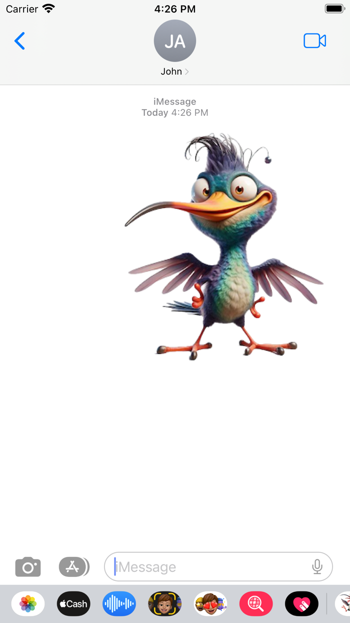 Goofy Hummingbird Stickers