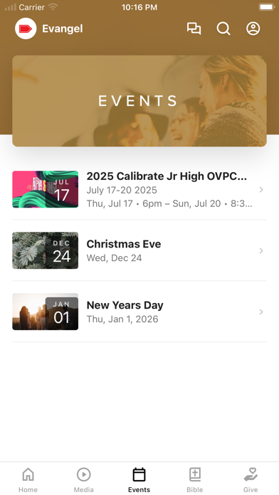 Evangel Montreal iPhone screenshot