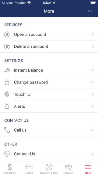 INSOUTH Bank Mobile Banking Screenshot