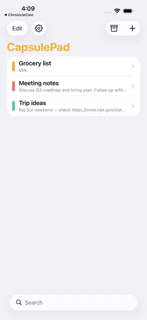 CapsulePad screenshot 1