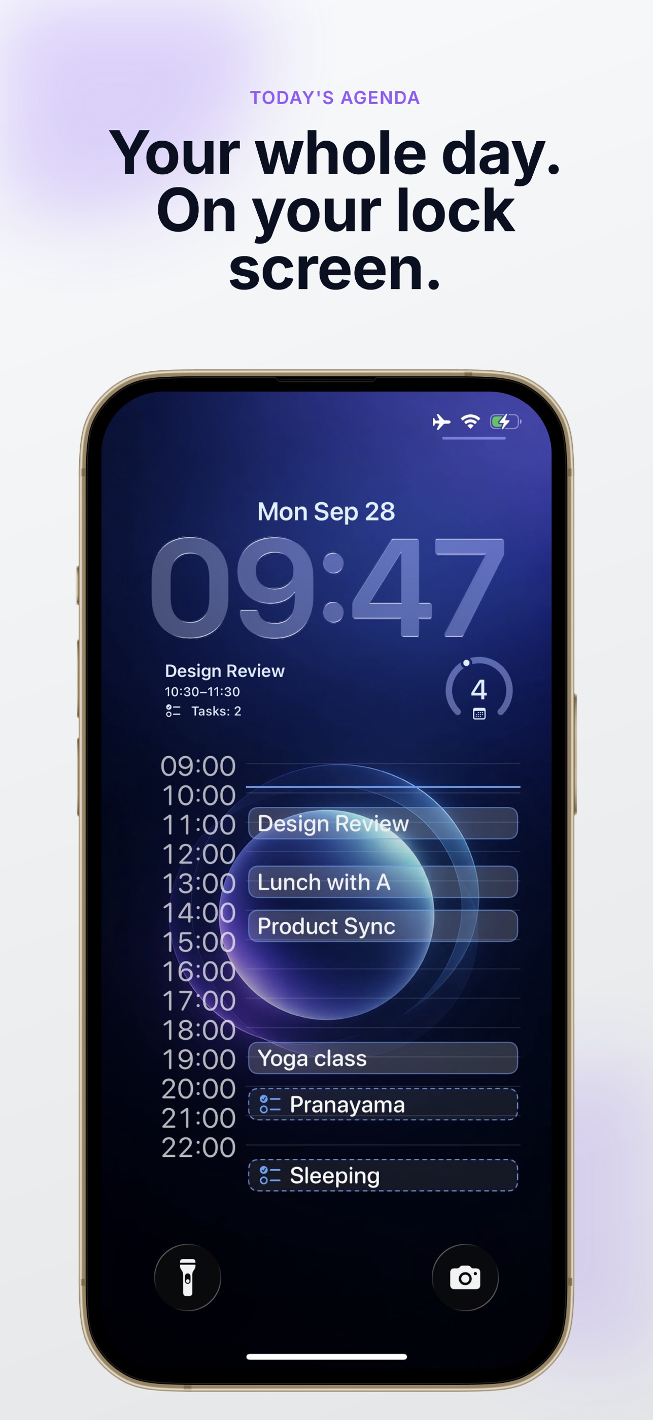 Screenshot 2 of Daily Lock Screen: Day Planner
