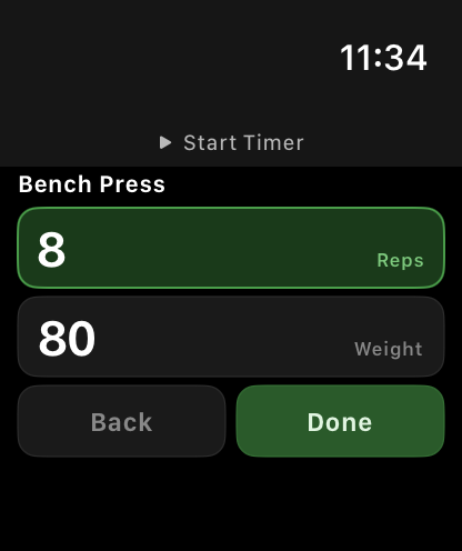 WatchLift - Watch Workout Log screenshot 5