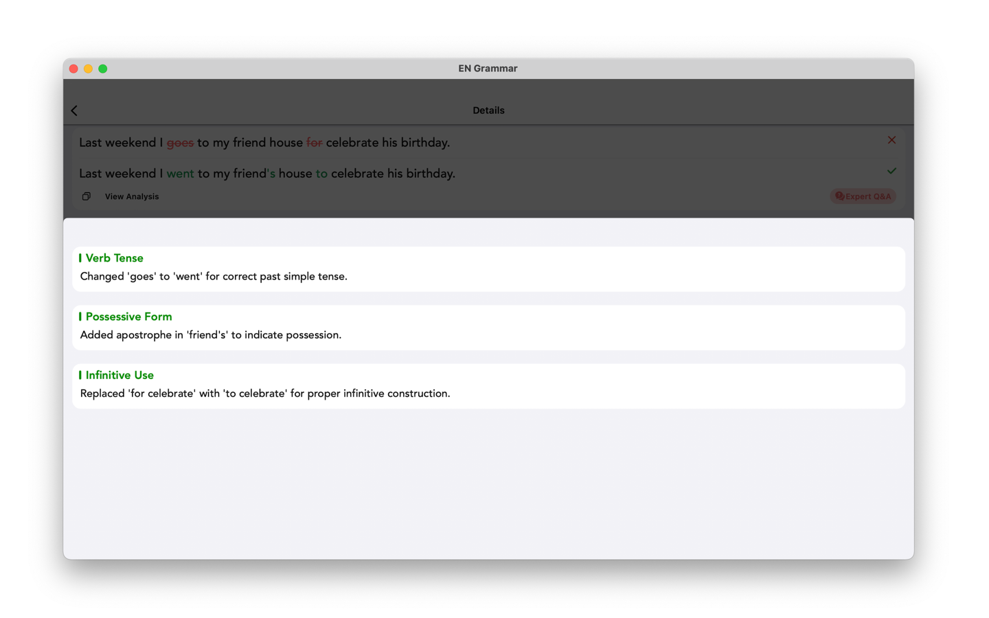 English Grammar Checker