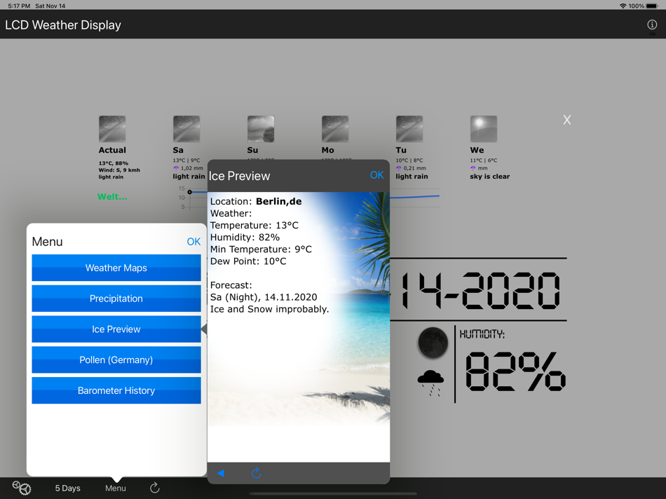 #4. LCD Weather Display (iOS) 由: Kai Bruchmann