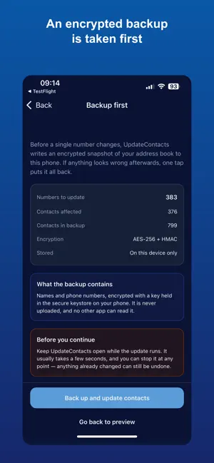 UpdateContacts screenshot 3