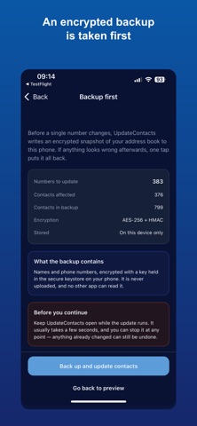 UpdateContacts Screenshot 3 of 5