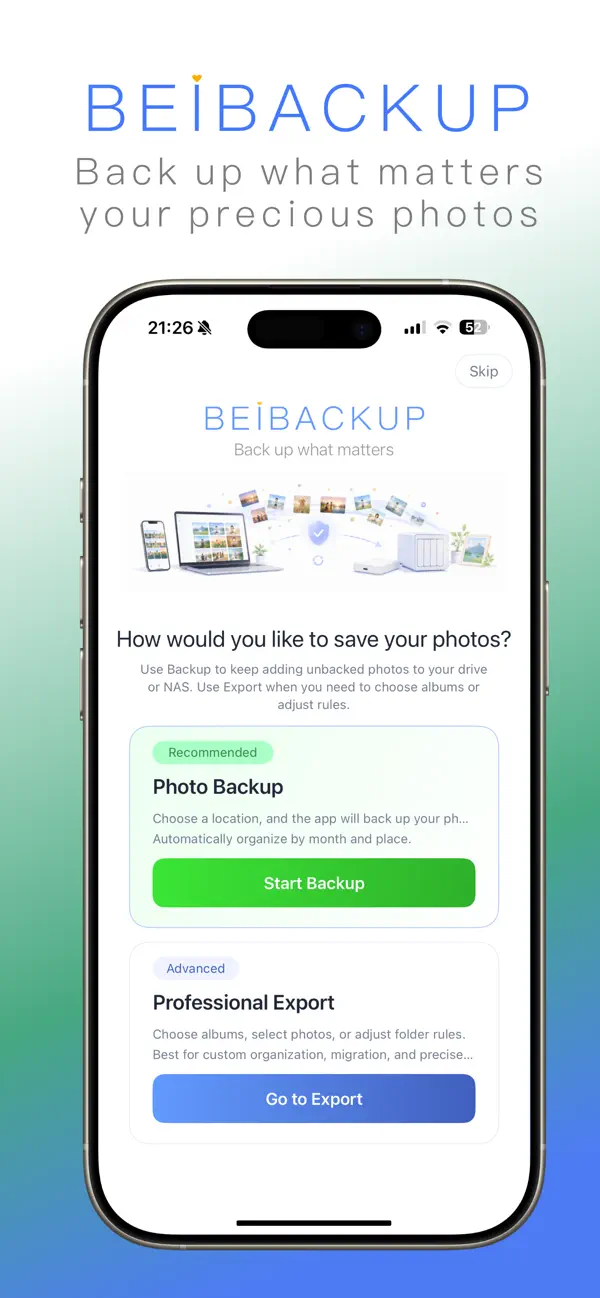 Screenshot #1 pour Bei Backup