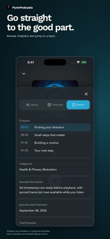 PurerPodcasts screenshot