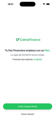 CalmaFinance screenshot