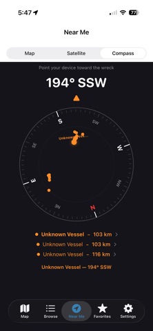 WreckMap screenshot