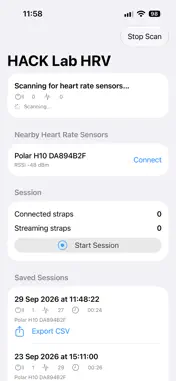HACK Lab HRV screenshot 1