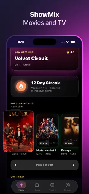 ShowMix - Movies and TV screenshot 1