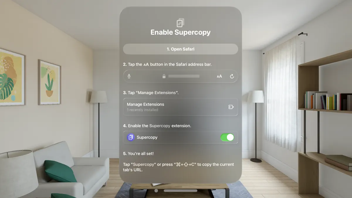 Supercopy for Safari screenshot 1