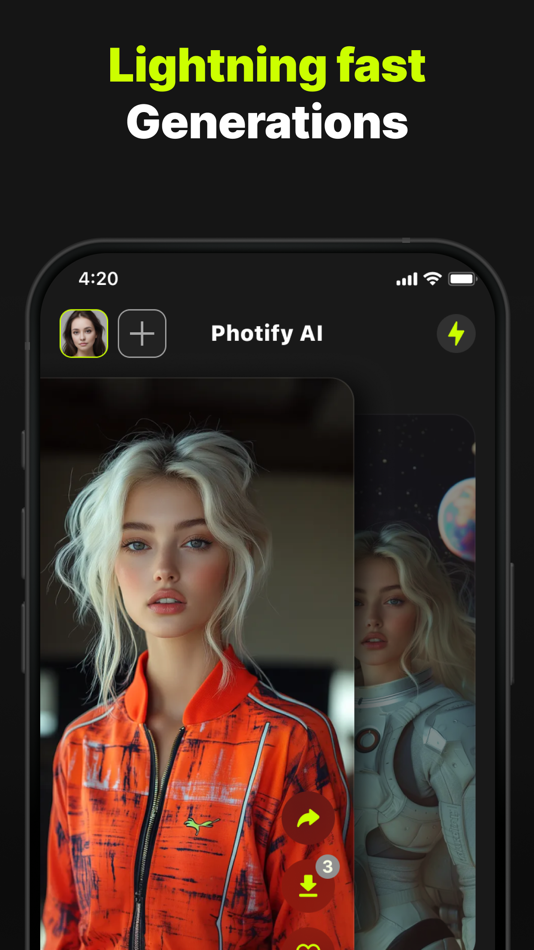 #3. Photify AI: Photo & Video Gen (iOS) بواسطة: Ex-human, Inc