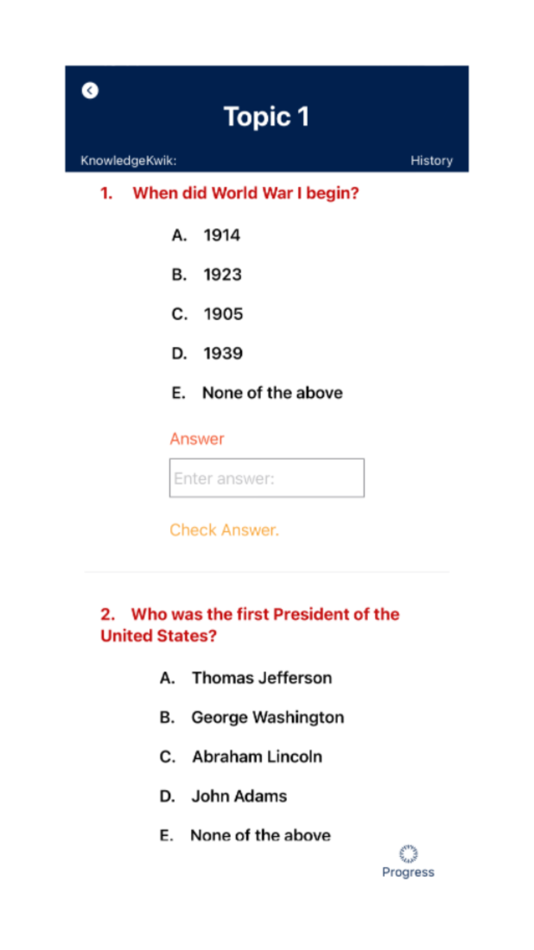 #5. KnowledgeKwik (iOS) 由: Tafadzwa Alexander Razaro