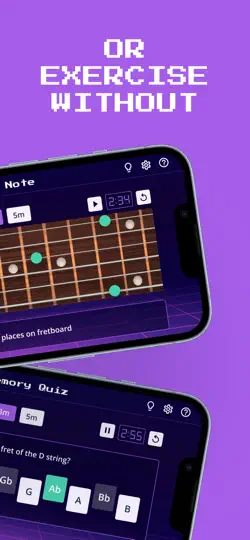 Captura de pantalla de JustinGuitar Note Trainer en iPhone 4