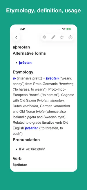 Old English Etymology screenshot 2