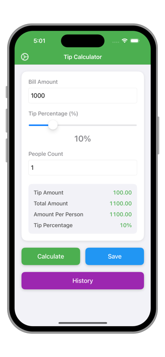 Tap Tip Calculator-Bill points Screenshot 6 of 6