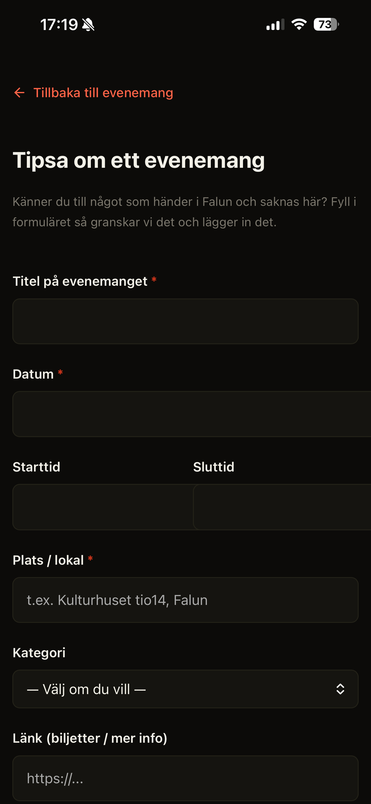 Vad händer i Falun? screenshot 3