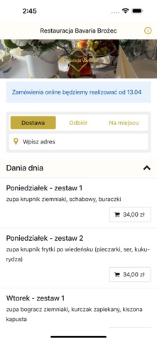 Restauracja Bavaria Brozec screenshot