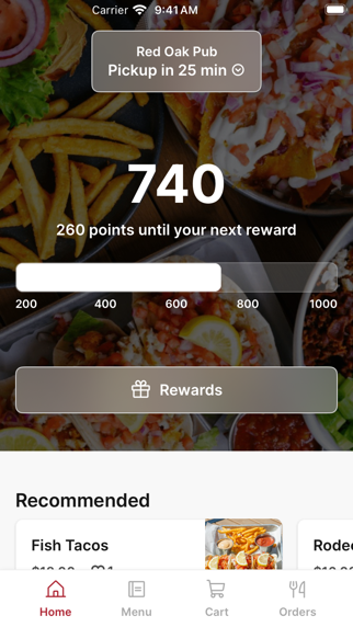 Red Oak Pub and Restaurant iPhone screenshot 1 - Food & Drink app