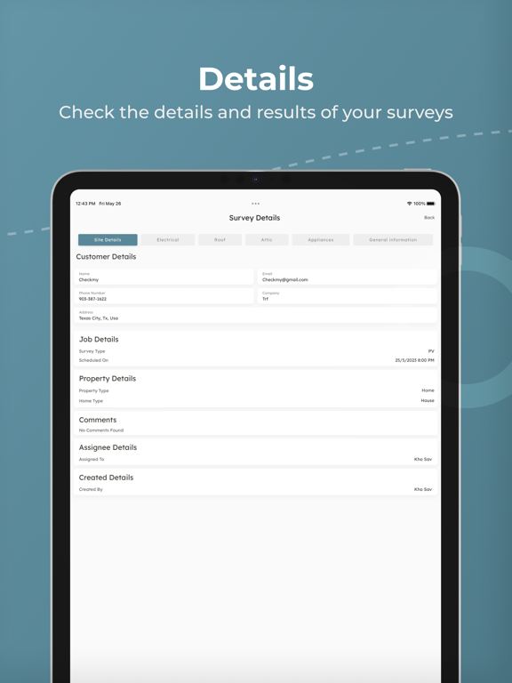 Ensite Services iPad screenshot 5 - Business app