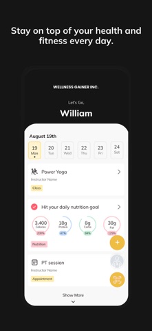 WellnessGainer screenshot