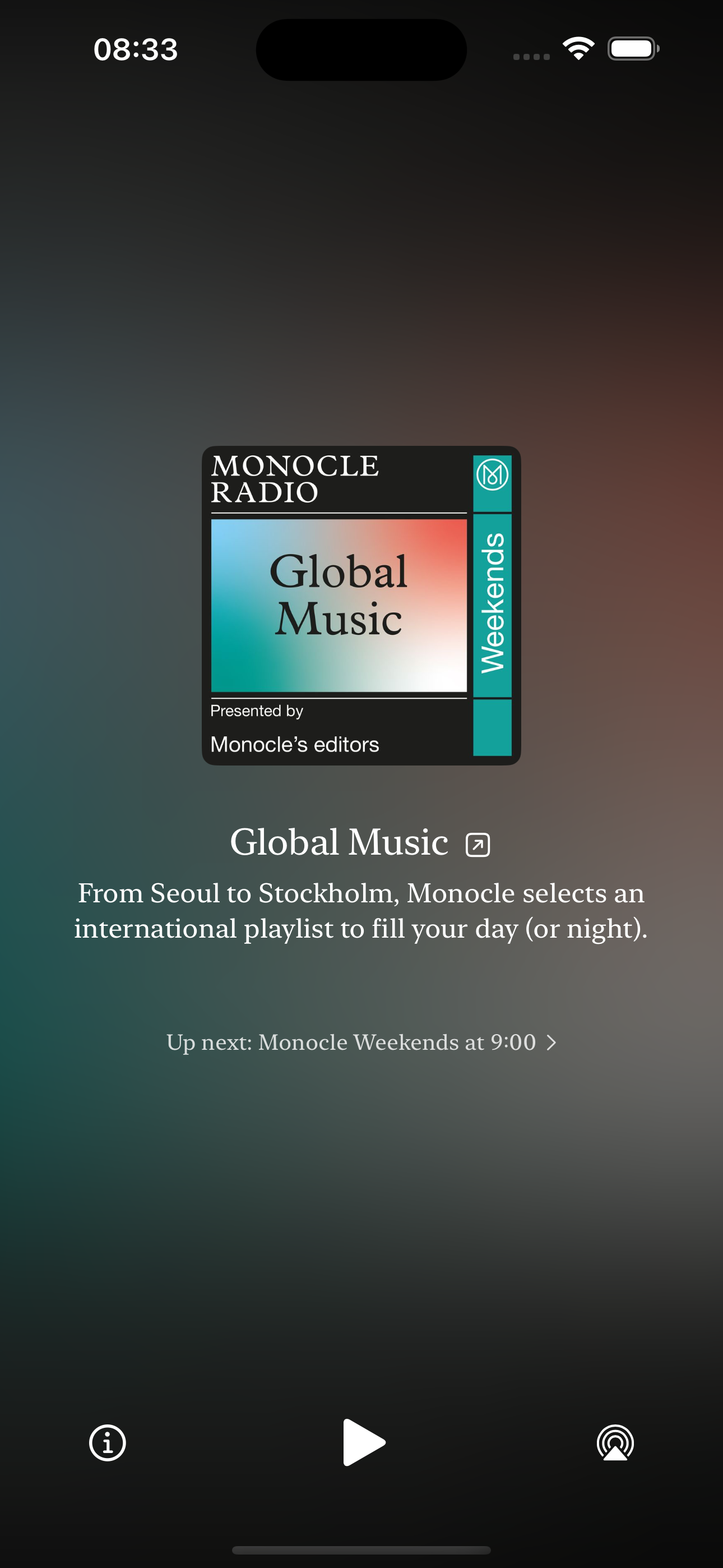 Player for Monocle Radio (Fan)