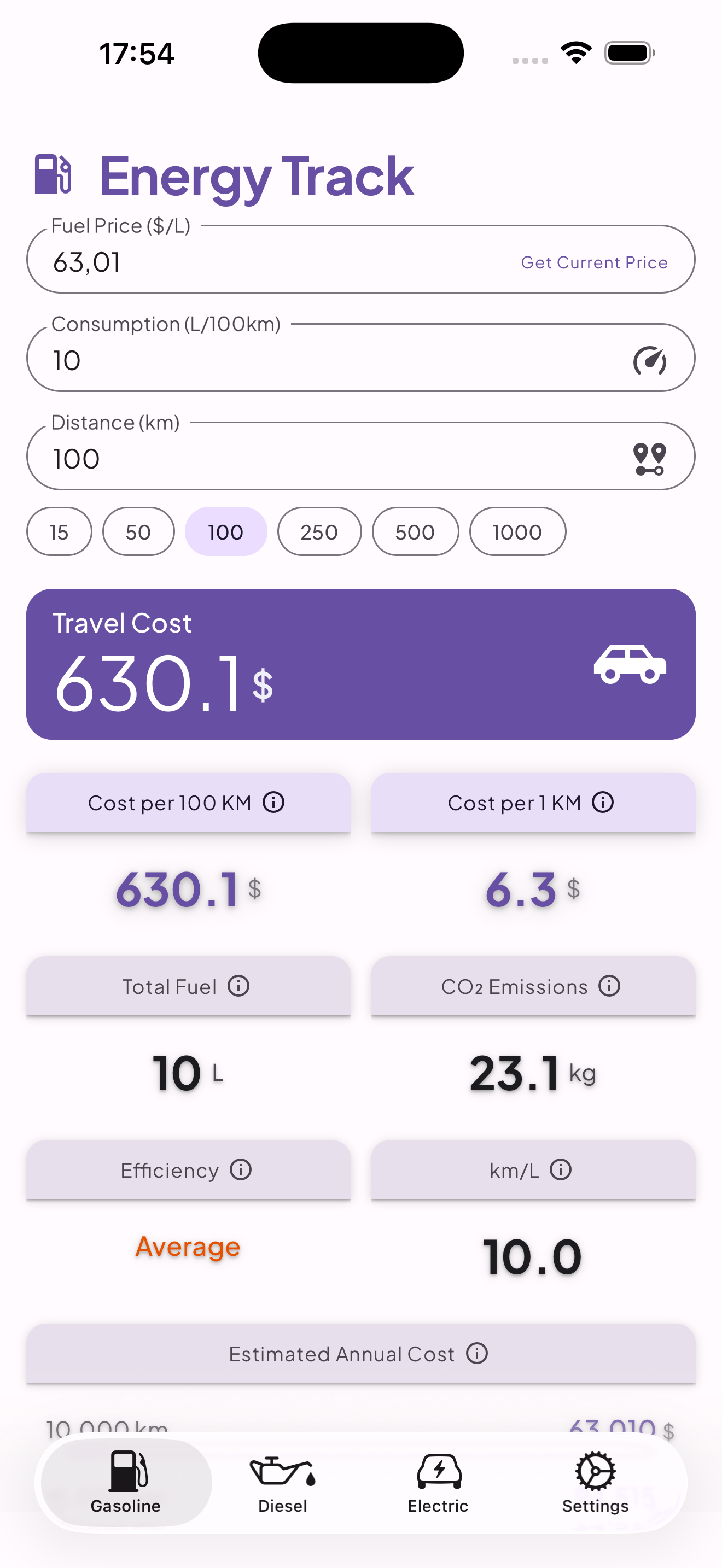 EnergyTrack: Fuel & EV