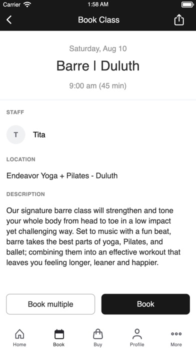 Endeavor Yoga + Pilates Screenshot