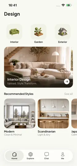 Captura de pantalla de Decorly: AI Home Design en iPhone 1