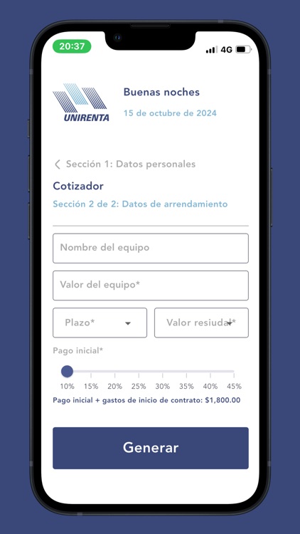 Unirenta - Cotizador
