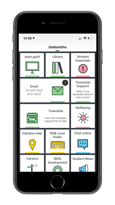 Goldsmiths Student App Screenshot