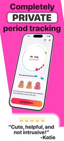 Comma: Private Period Tracker iPhone screenshot