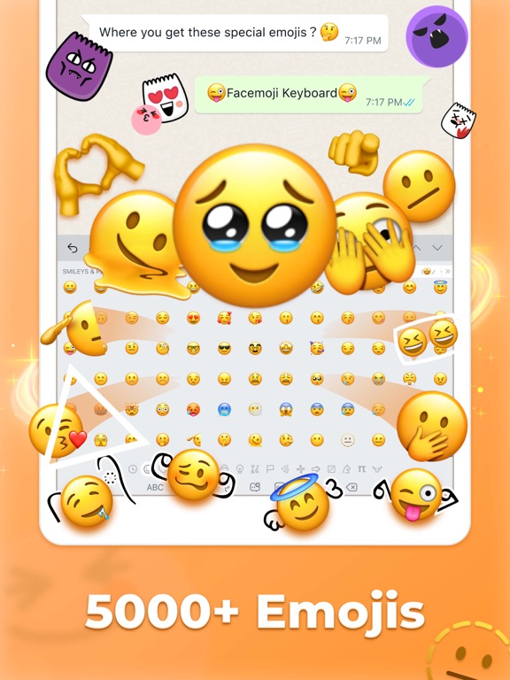 Screenshot #5 pour Emoji Keyboard&Fonts:Facemoji