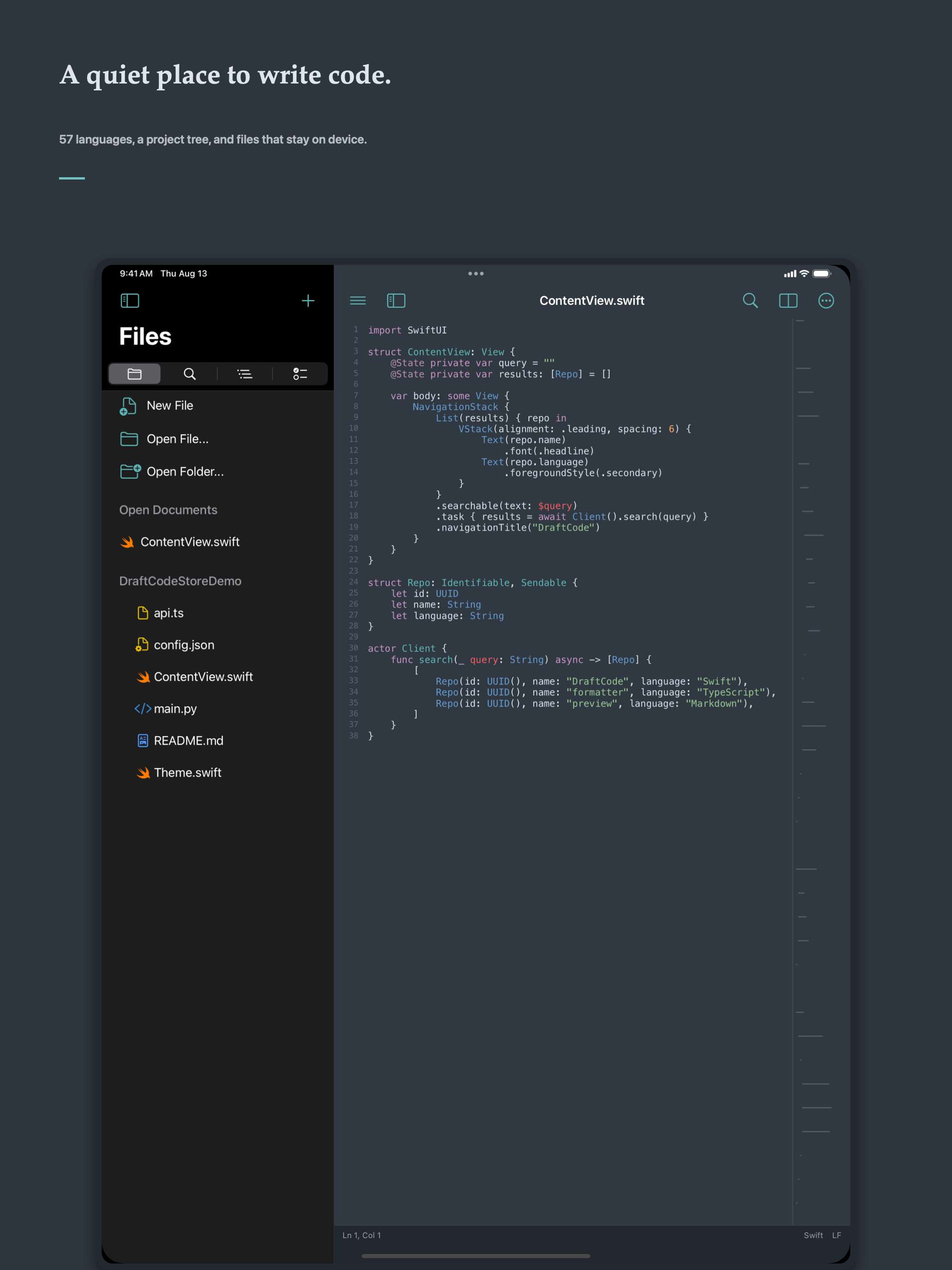 DraftCode: Code & Text Editor screenshot 9