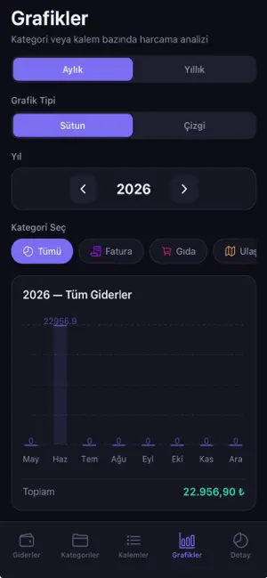 Gider Takip Uygulaması screenshot 4
