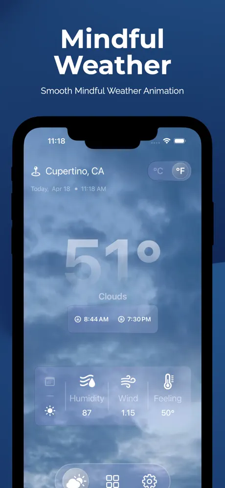 Weather Live Radar Pro main screen